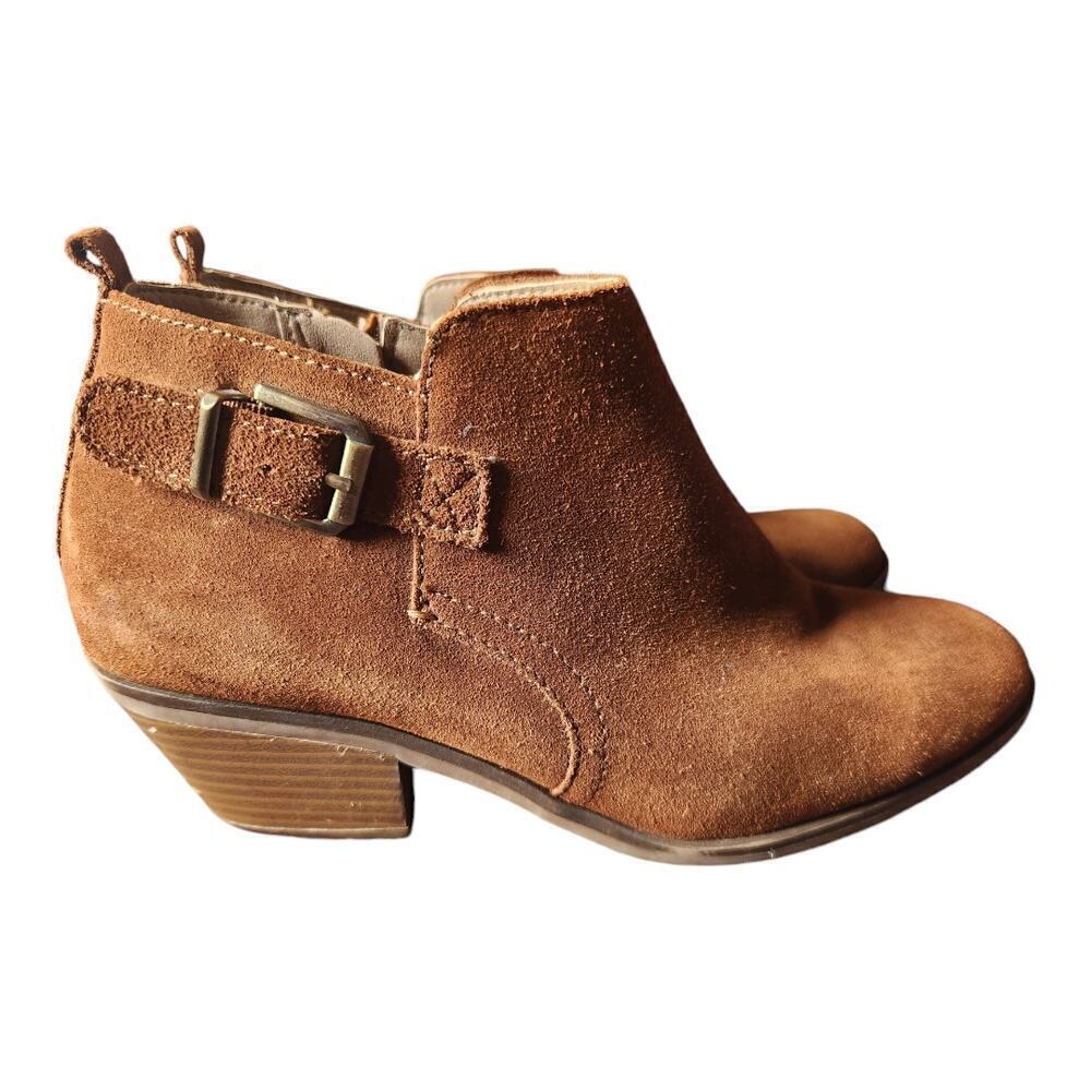 White mountain Santiago leather ankle boot womens sz 9m brown bootie fall casual